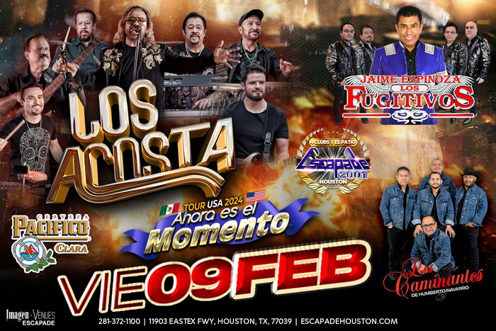 Los Acosta, Jaime Espinoza y Los Fugitivos & Los Caminantes de Humberto Navarro en Houston