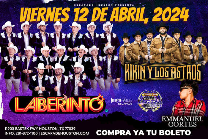 Laberinto, Kikin y Los Astros & Emmanuel Cortes en Houston