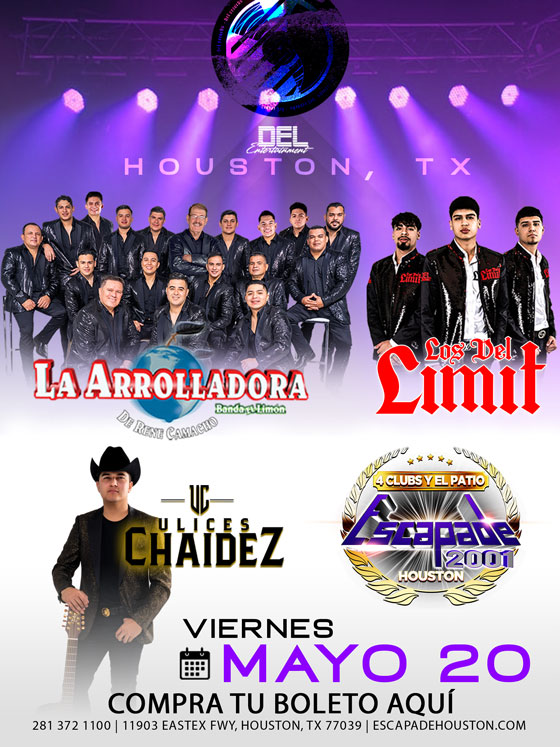 La Arrolladora Banda El Limon, Los del Limit y Ulices Chaidez en Houston