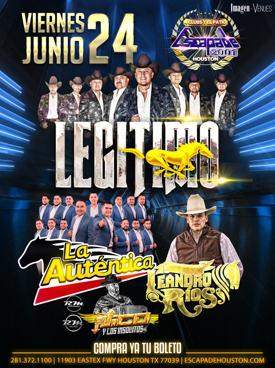 Legitimo, La Autentica, Leandro Rios & Nico y Los Insolitos en Houston