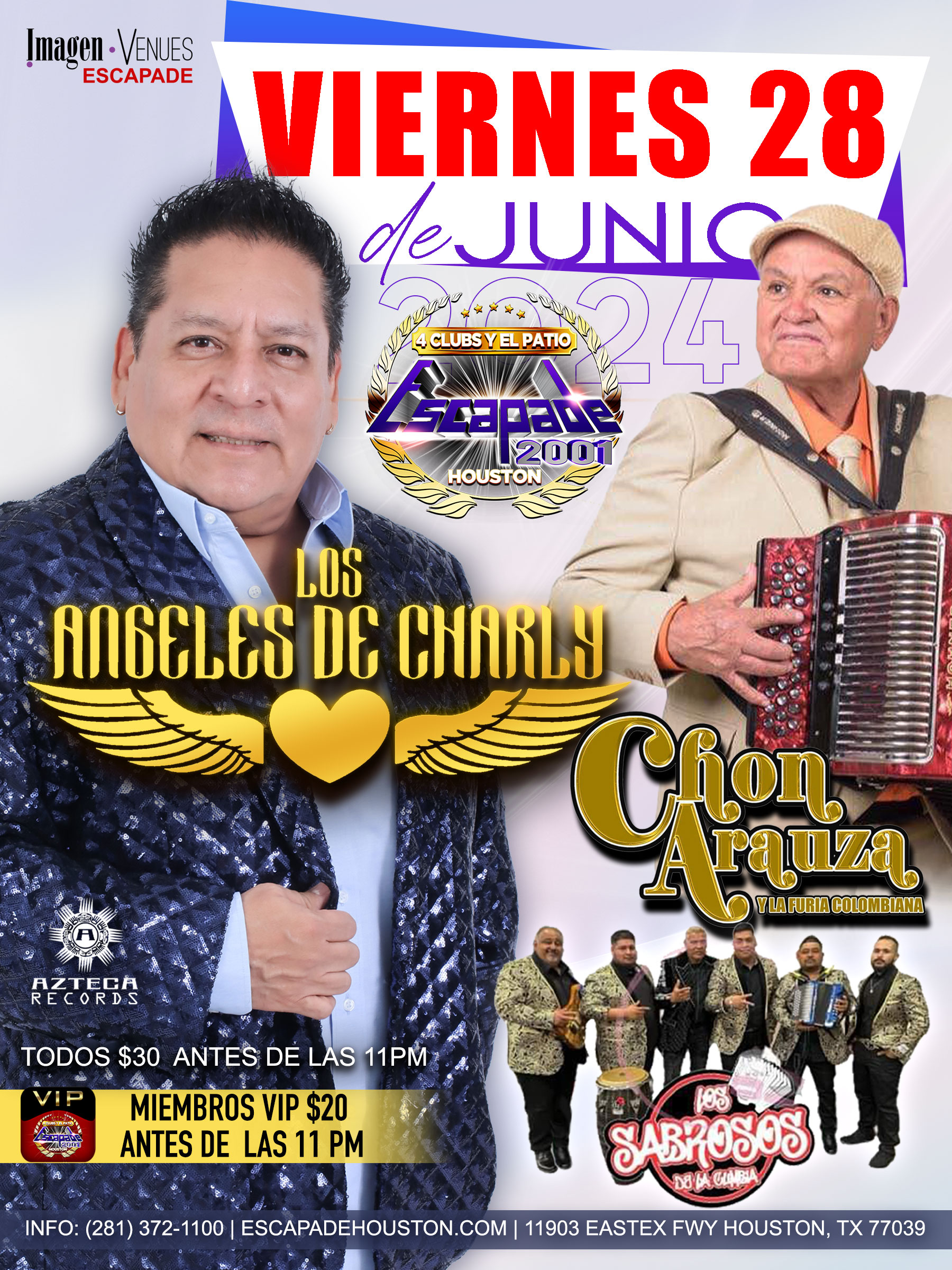 Los Angeles De Charly, y Los Sabrosos de la Cumbia en Houston 2024