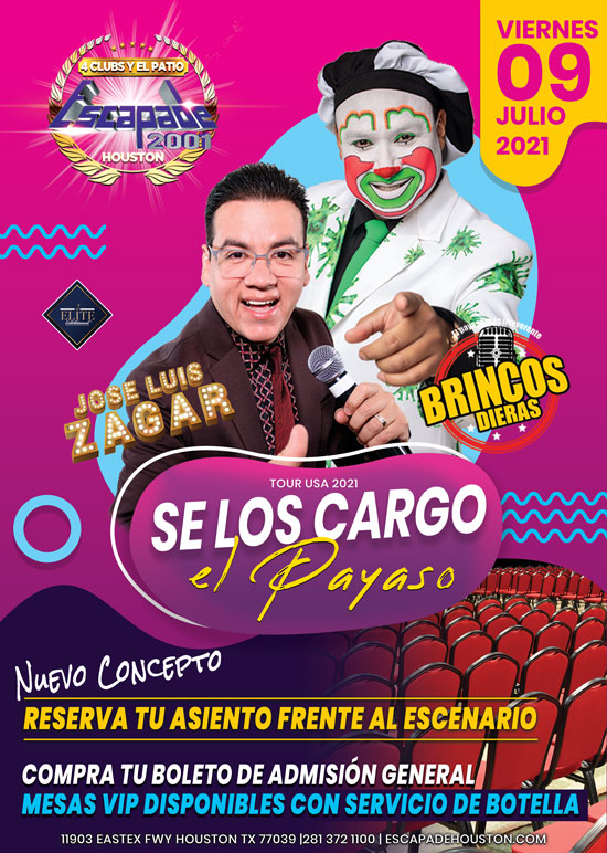 Jose Luis Zagar y Brincos Dieras - Se Los Cargo El Payaso Tour en Houston