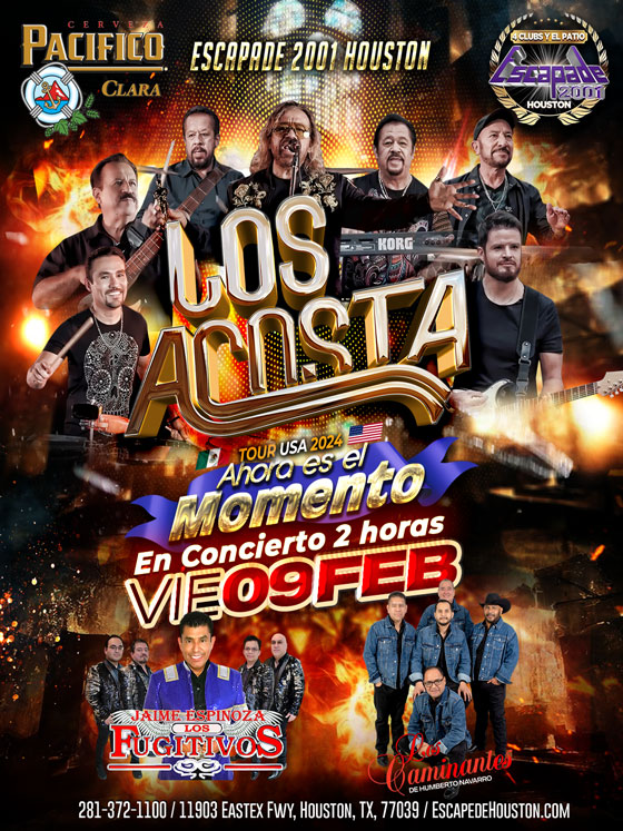 Los Acosta, Jaime Espinoza y Los Fugitivos & Los Caminantes de Humberto Navarro en Houston