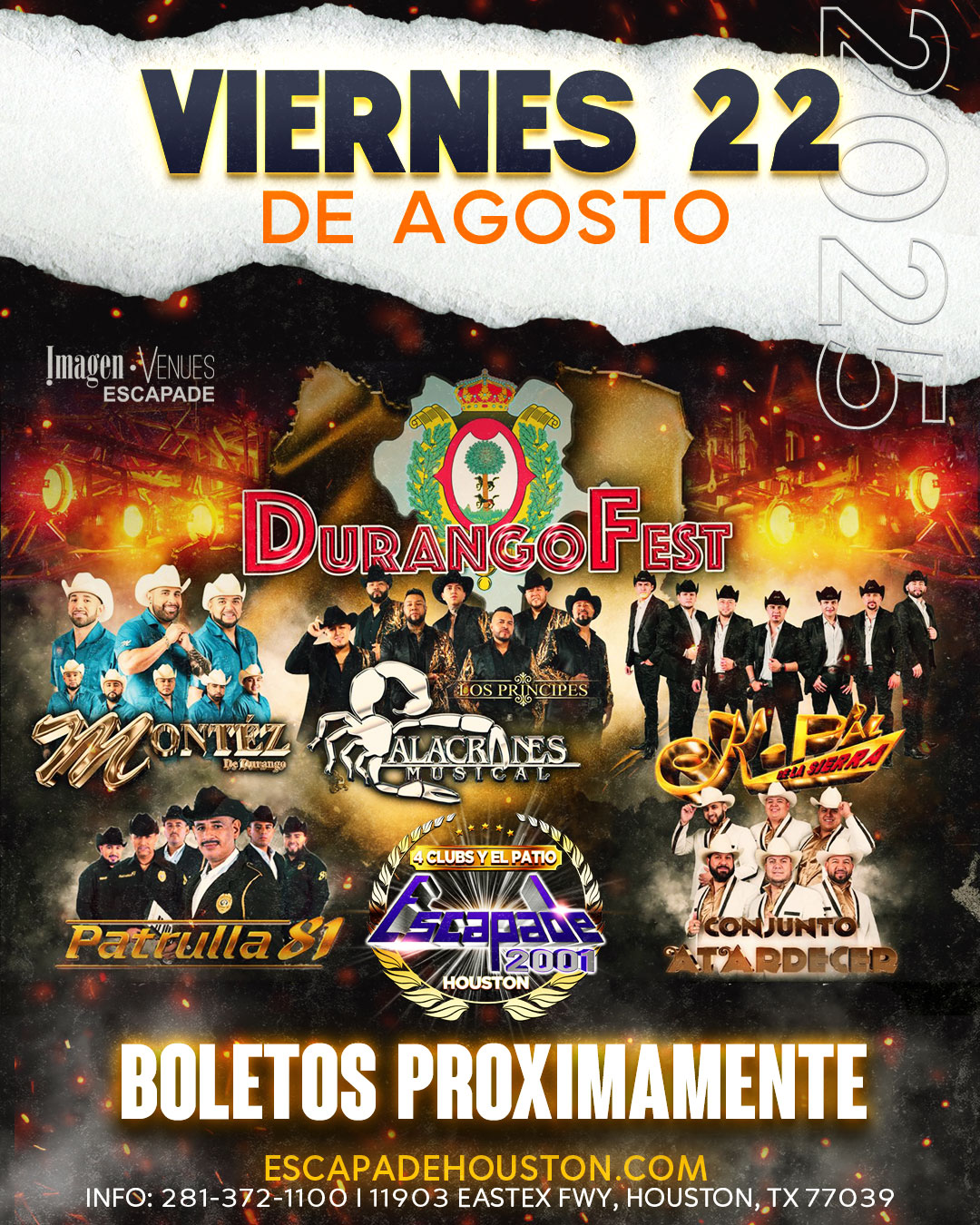 Boletos para Montez de Durango, Alacranes Musical, K-Paz de La Sierra. Patrulla 81 y Conjunto Atardecer en Houston 2025