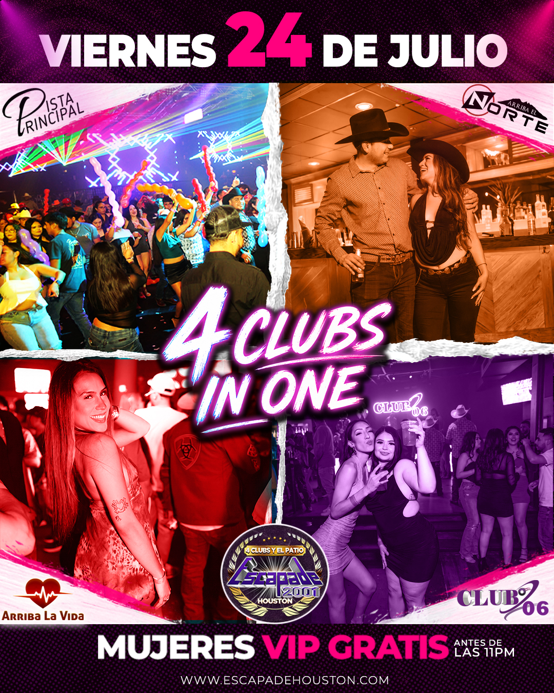 VIernes 24 de Julio en Escapade Houston